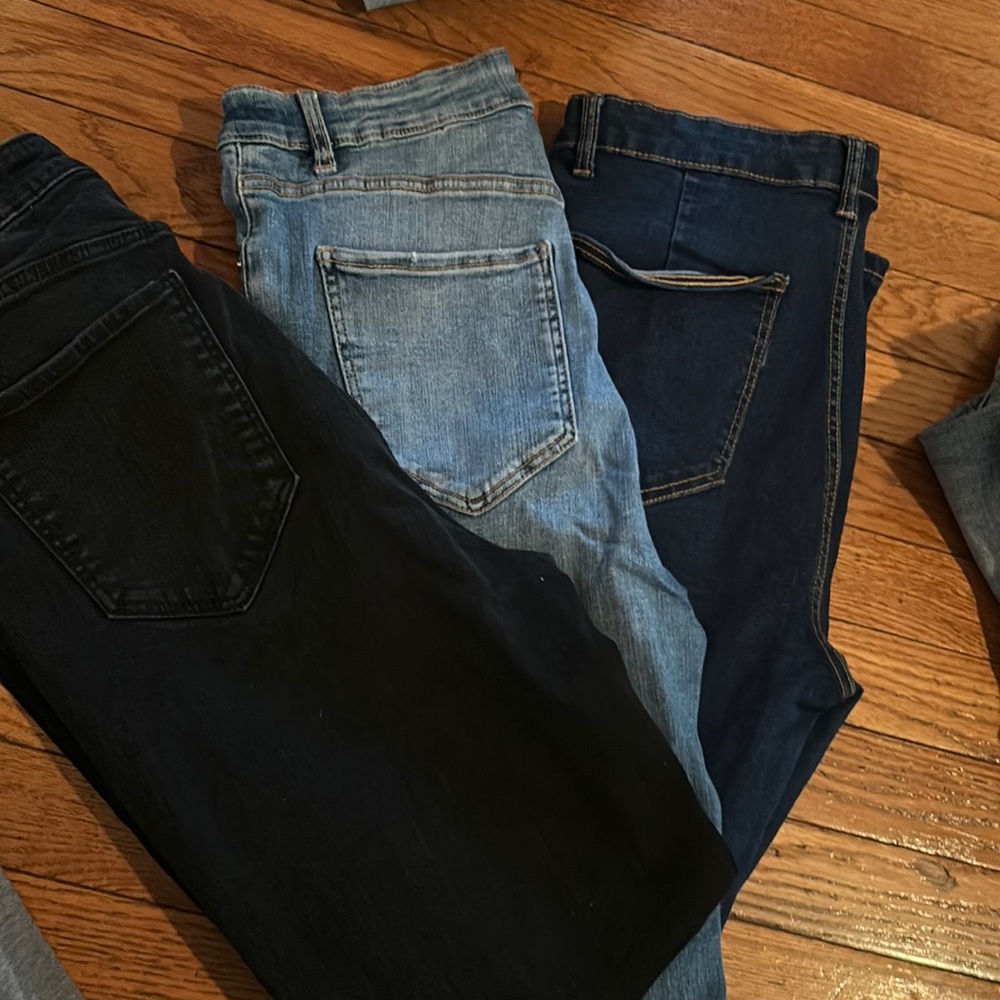 3 zara jeans size 10 skinny jeans